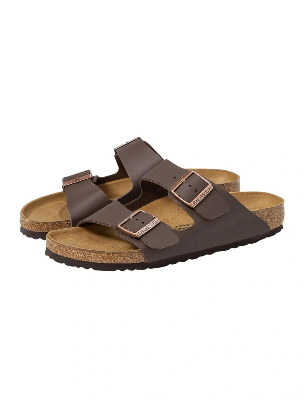 NWT Birkenstock Arizona Birko-Flor Brown Unisex Size 44 R US M 11-11.5 | US W 13